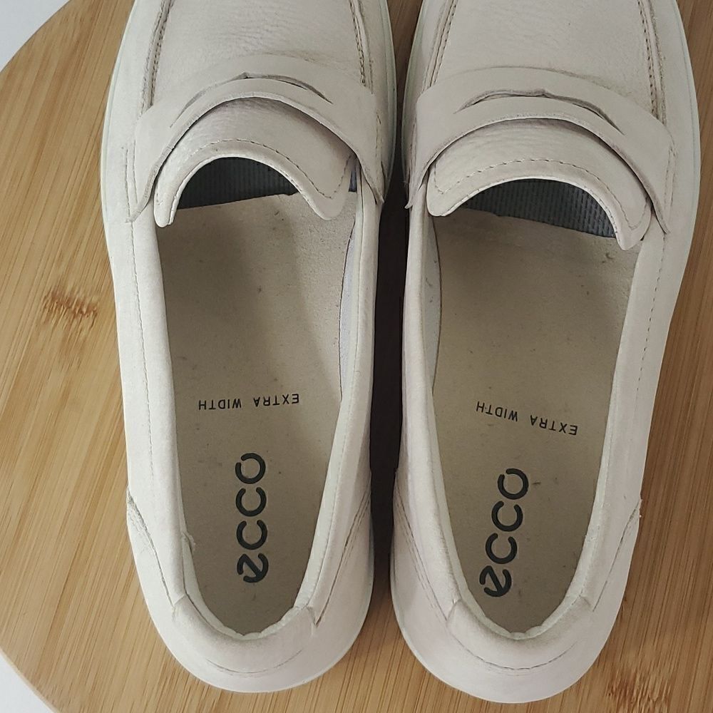 ECCO Women's Soft 7 Nubuck Loafers Limestone Neutral EU 41 Extra Width - Picture 9 of 14